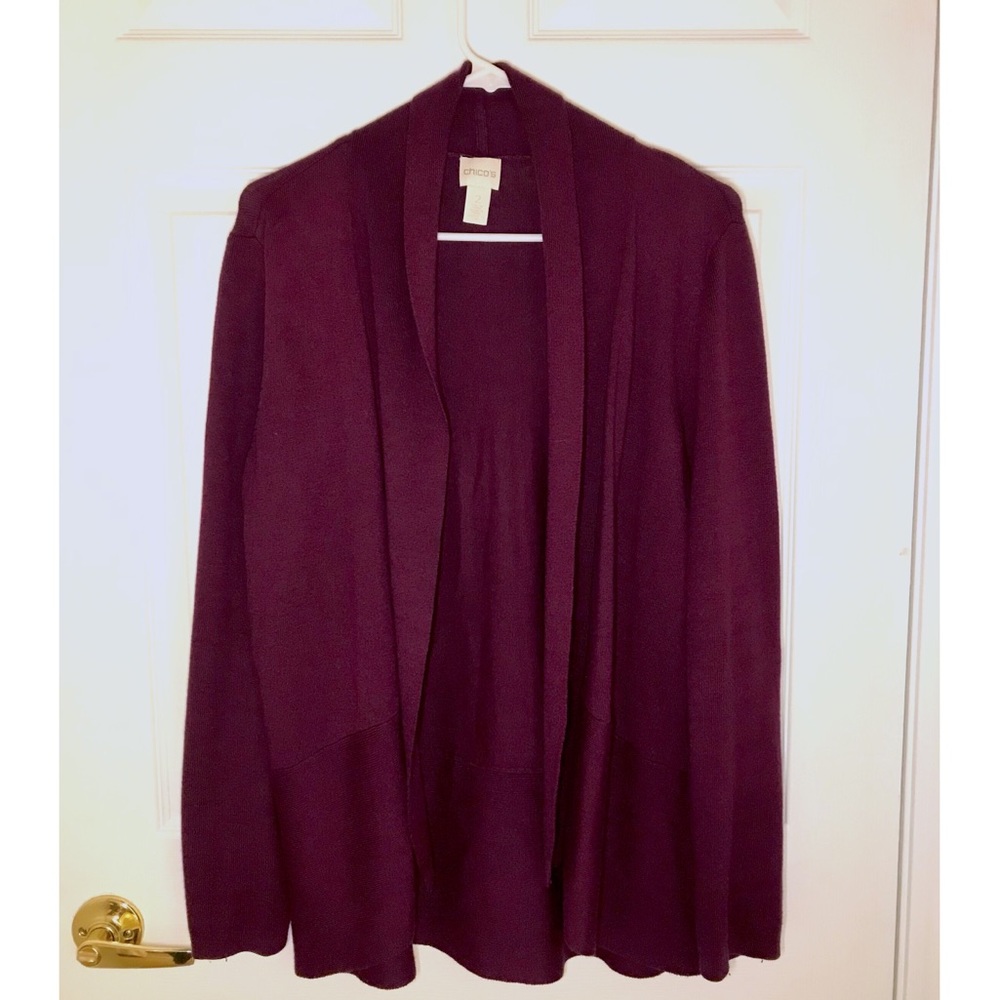 Chico’s Burgundy Cardigan
